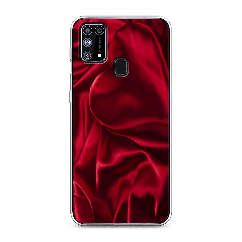 фото Силиконовый чехол "текстура красный шелк" на samsung galaxy m31 awog