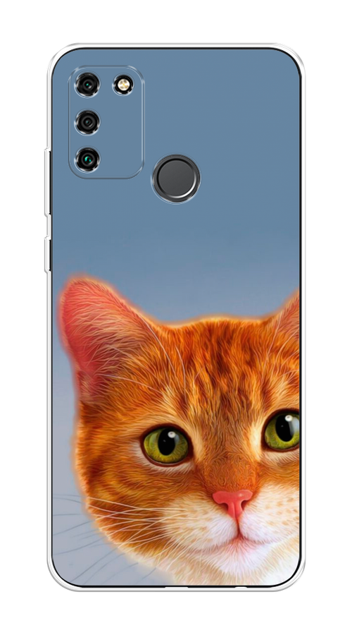 

Чехол на Honor 9A "Любопытный котик", Коричневый, 612350-1