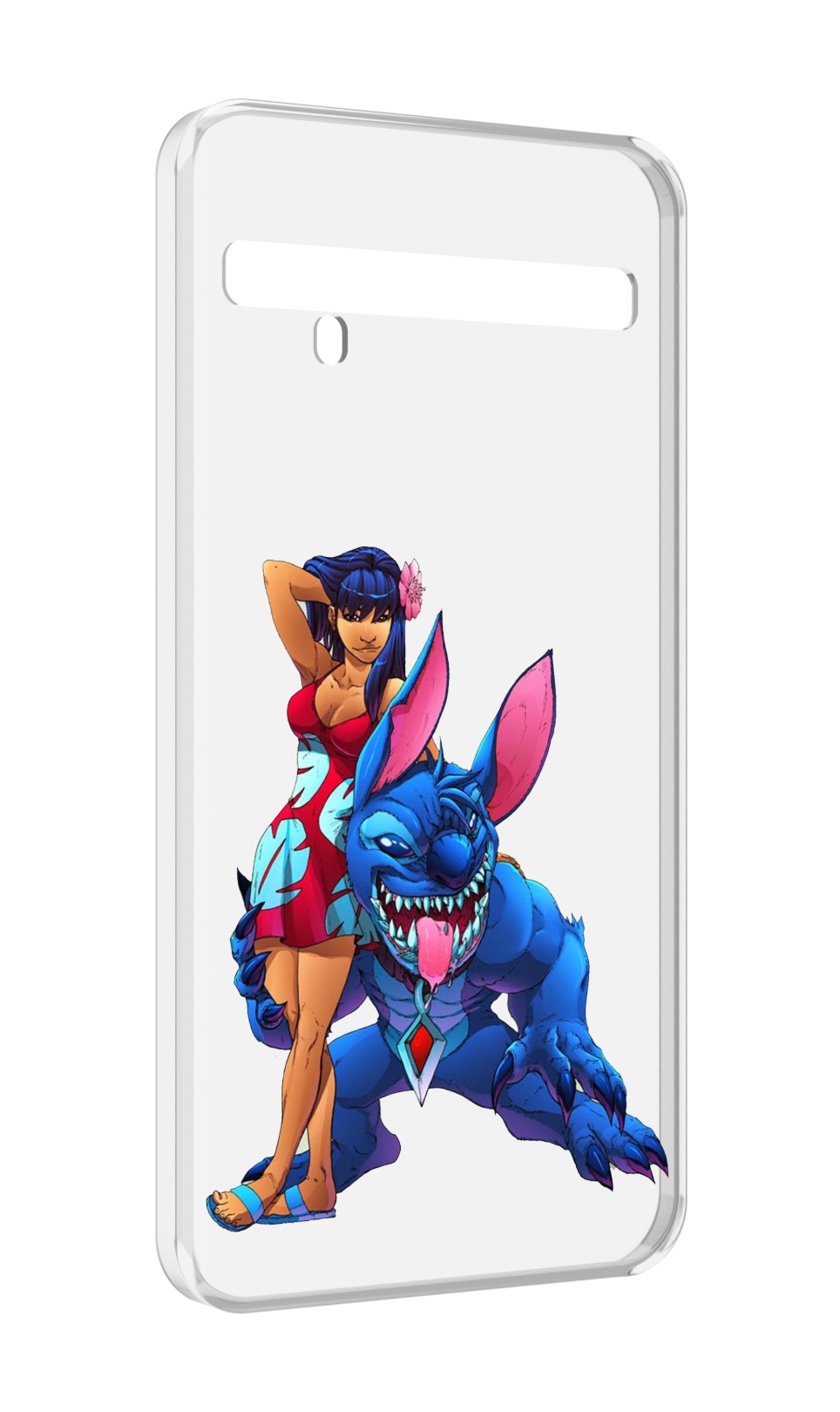 

Чехол MyPads лило и накаченный стич детский для TCL 10 Pro / TCL 10 + Plus, Прозрачный, Tocco