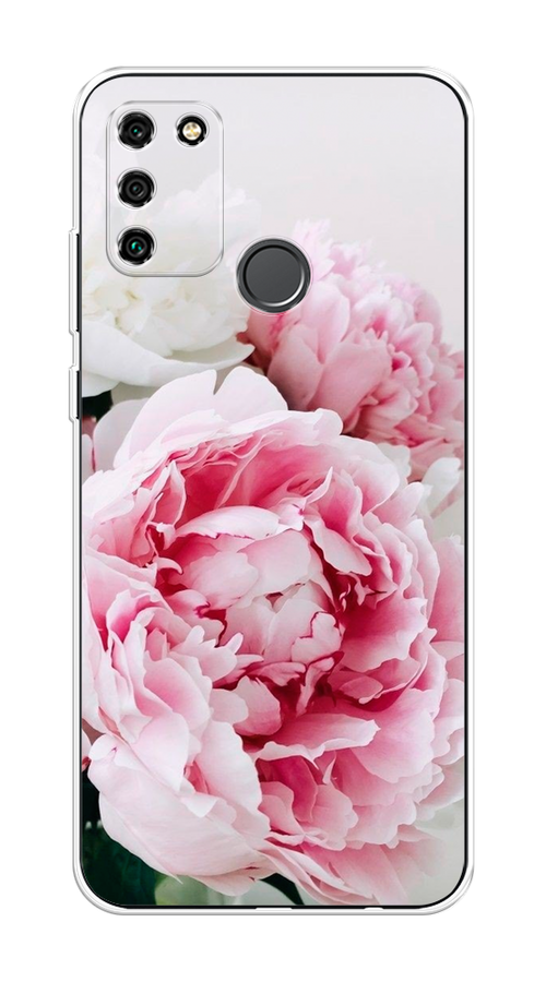 

Чехол на Honor 9A "Розовые и белые пионы", Розовый;белый, 612350-2