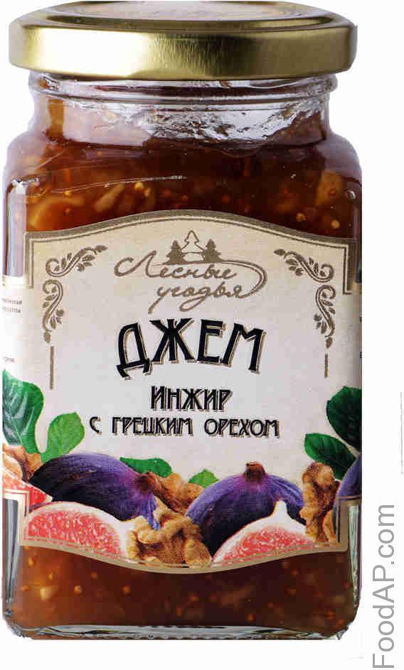 

Джем Лесные угодья Инжирный с грецким орехом 300г