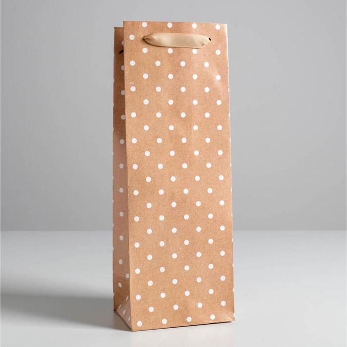 

Пакет под бутылку Дарите Счастье For you 13 x 36 x 10 см, Бежевый