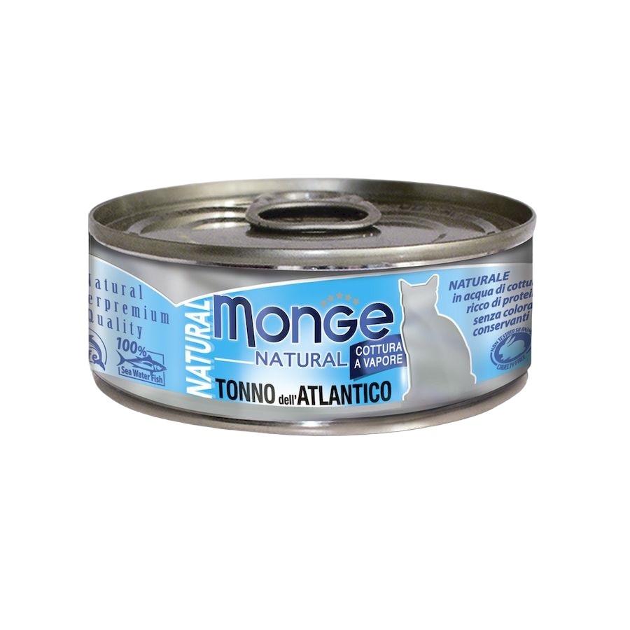 

Консервы для кошек Monge Natural, с атлантическим тунцом, 12 шт по 80 г, Natural
