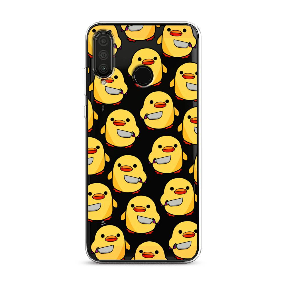 

Чехол на Huawei P30 Lite/Honor 20S/20 Lite 2020 "Утка с ножом", Прозрачный;желтый;оранжевый, 611250-1
