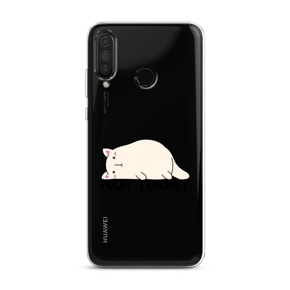 

Чехол на Huawei P30 Lite/Honor 20S/20 Lite 2020 "Cat not today", Белый;розовый;черный, 611250-1