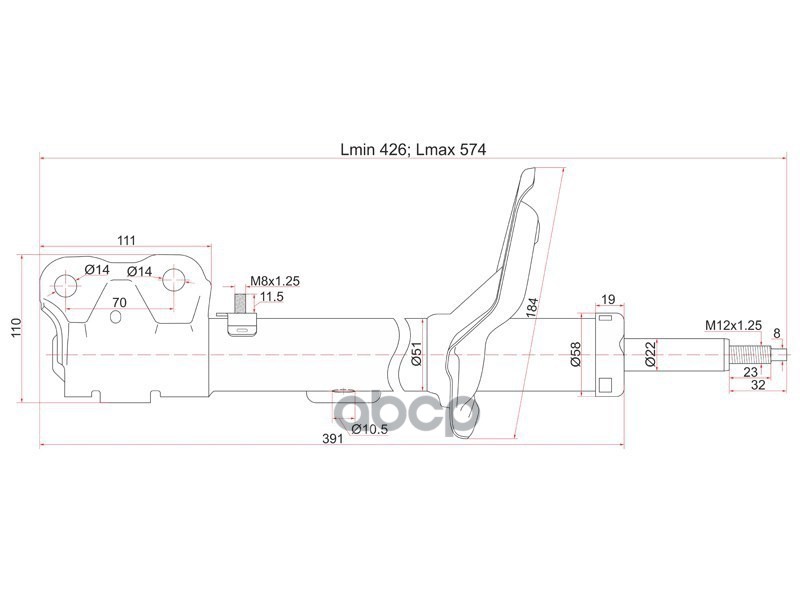 

Стойка Передняя Mitsubishi Outlander Xl/Citroen C-Crosser/Peugeot 4007 07- Rh (правый) Sat