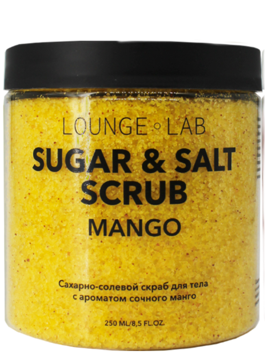 фото Скраб для тела lounge lab сочный манго антицеллюлитный сахарно-солевой 250 мл