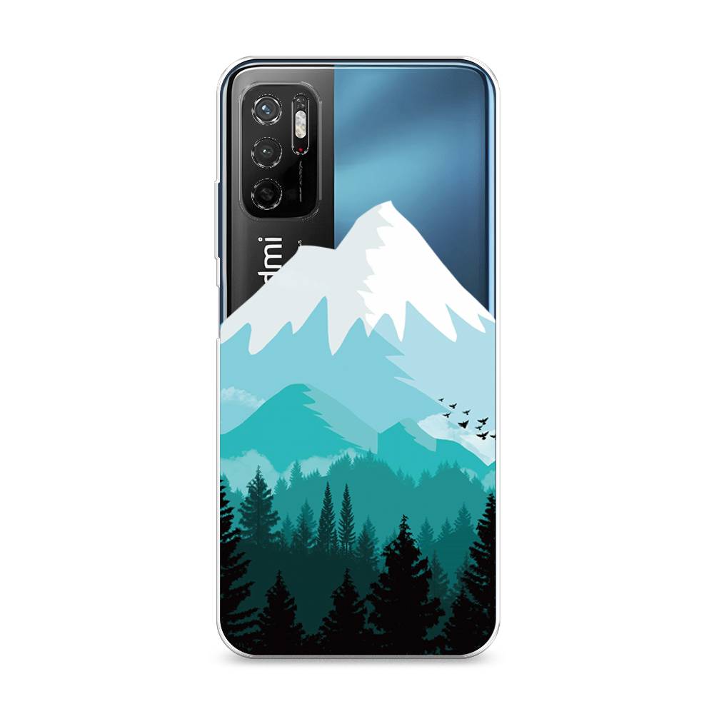 

Чехол на Xiaomi Redmi Note 11SE "Синяя снежная гора", Белый;голубой, 315950-2