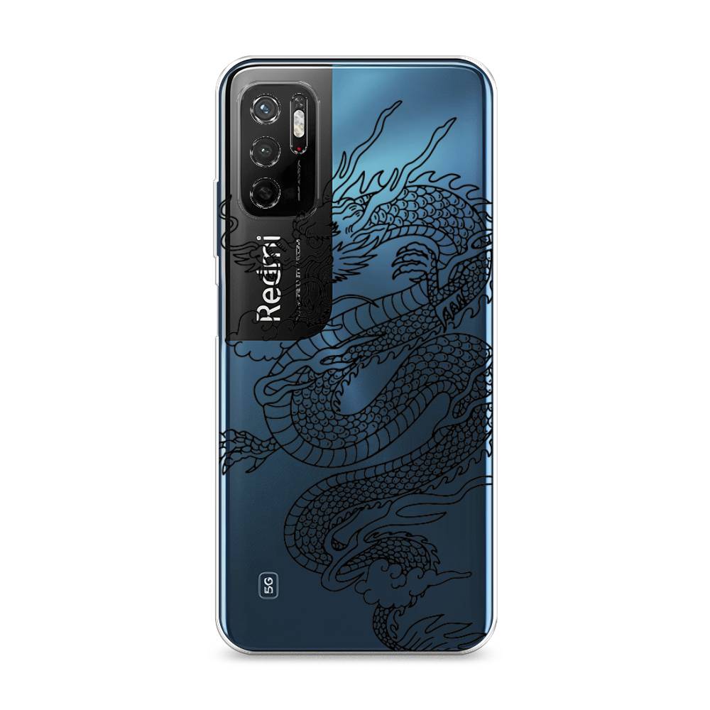 

Чехол на Xiaomi Redmi Note 11SE "Большой китайский дракон", Черный;серый, 315950-1