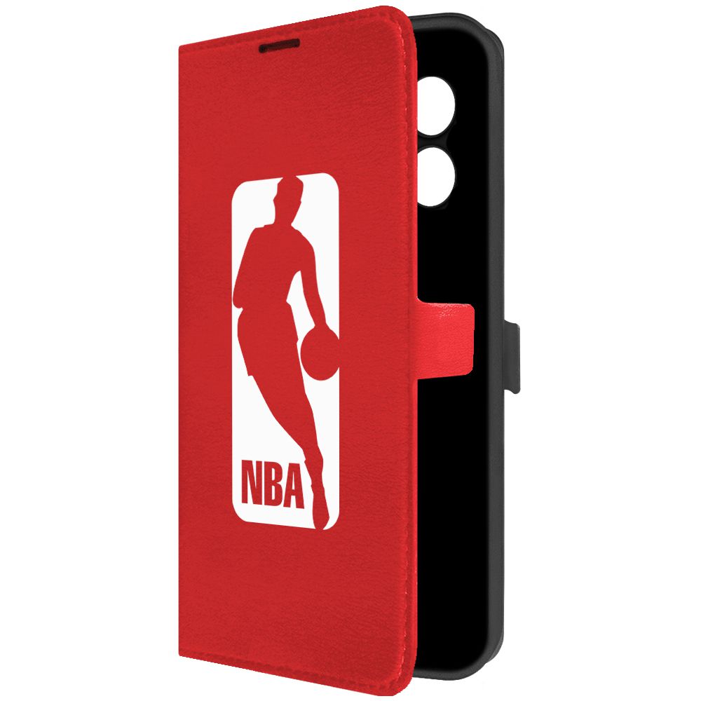 

Чехол-книжка Krutoff Eco Book для Xiaomi Redmi 12 NBA красный