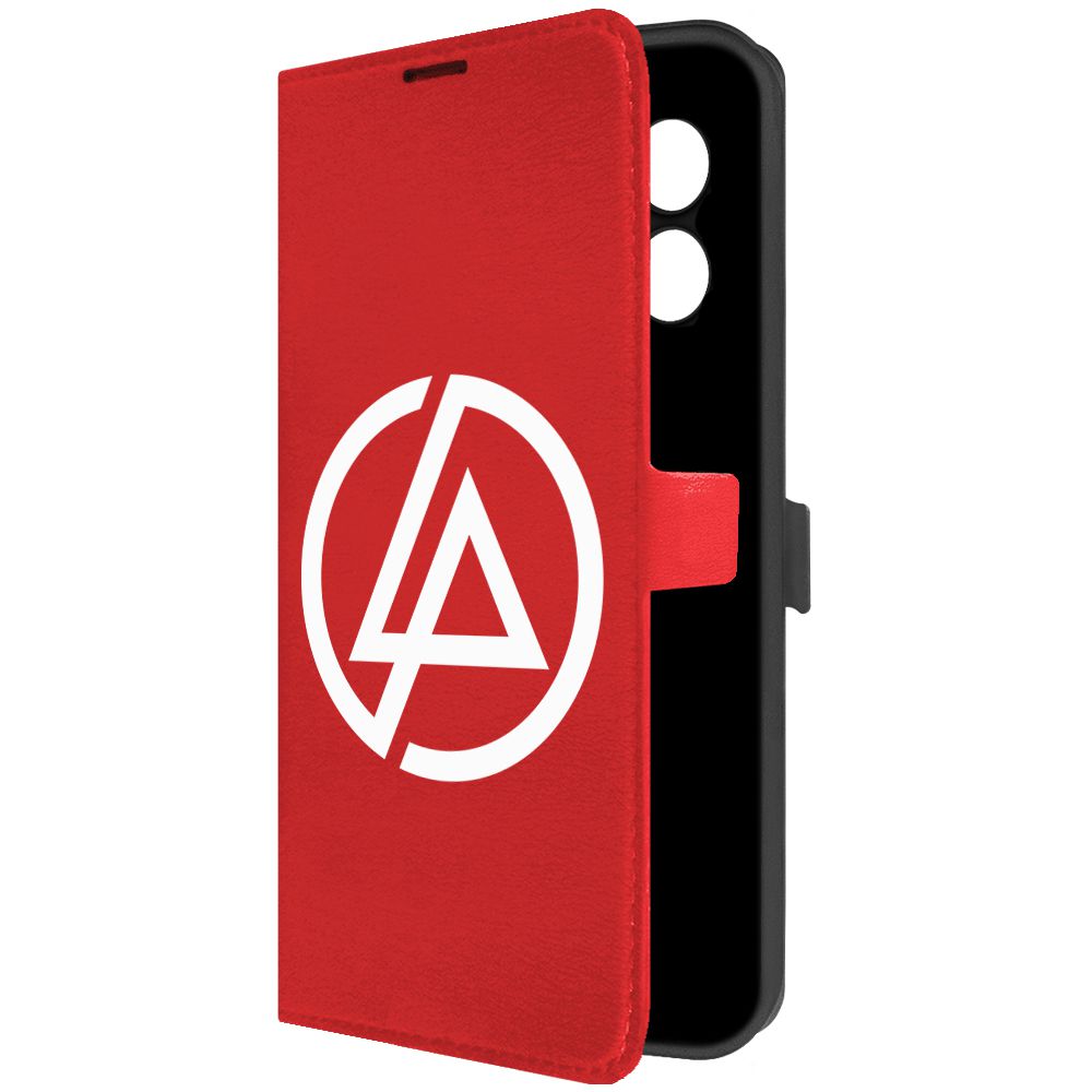 

Чехол-книжка Krutoff Eco Book для Xiaomi Redmi 12 Linkin Park красный