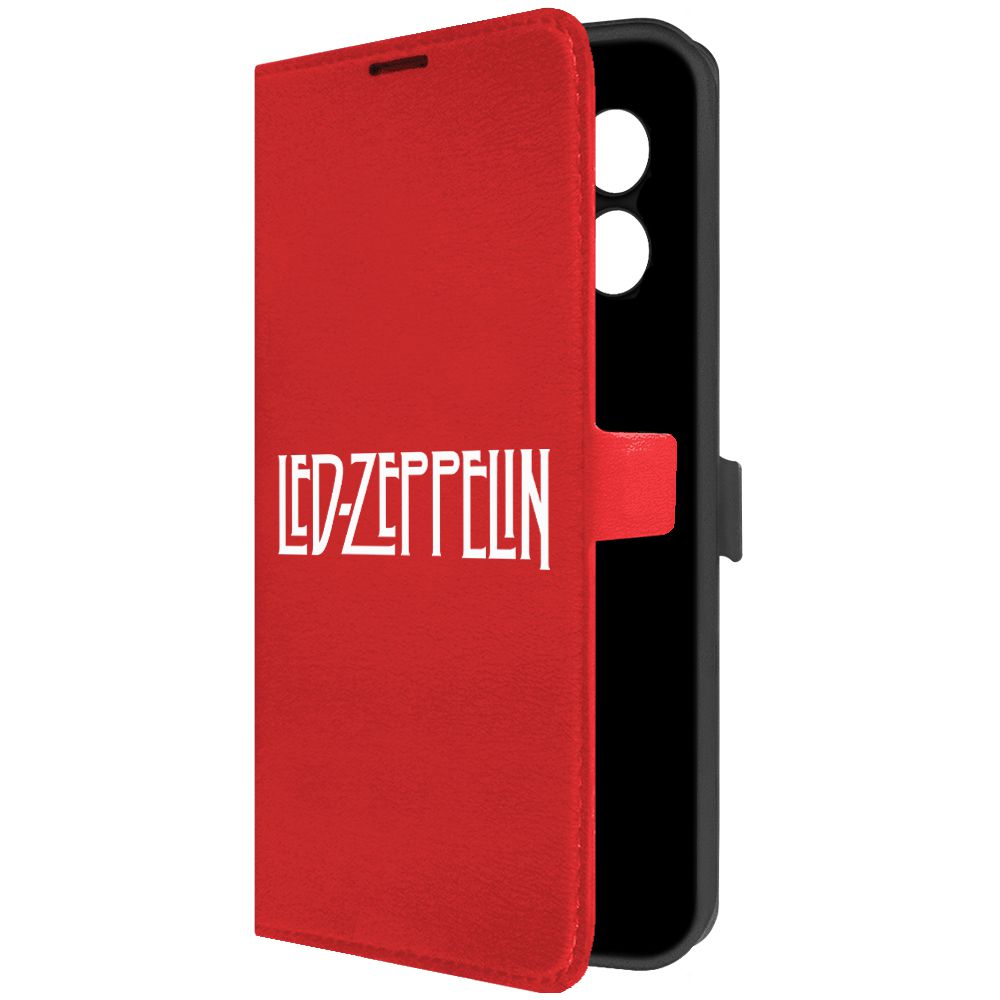 

Чехол-книжка Krutoff Eco Book для Xiaomi Redmi 12 Led Zeppelin красный