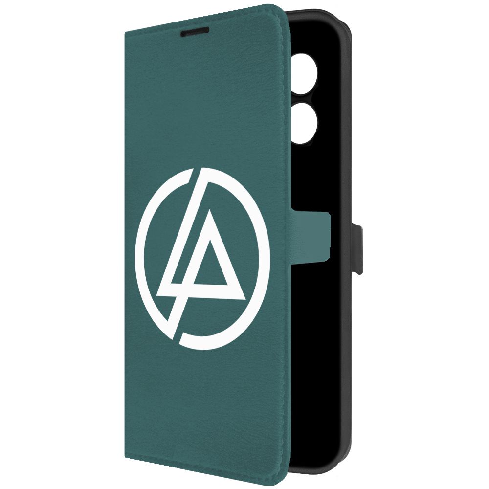 

Чехол-книжка Krutoff Eco Book для Xiaomi Redmi 12 Linkin Park зелёный опал, Зеленый