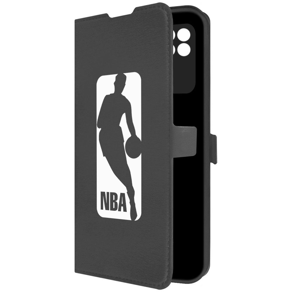 

Чехол-книжка Krutoff Eco Book для Xiaomi Redmi 10C NBA черный
