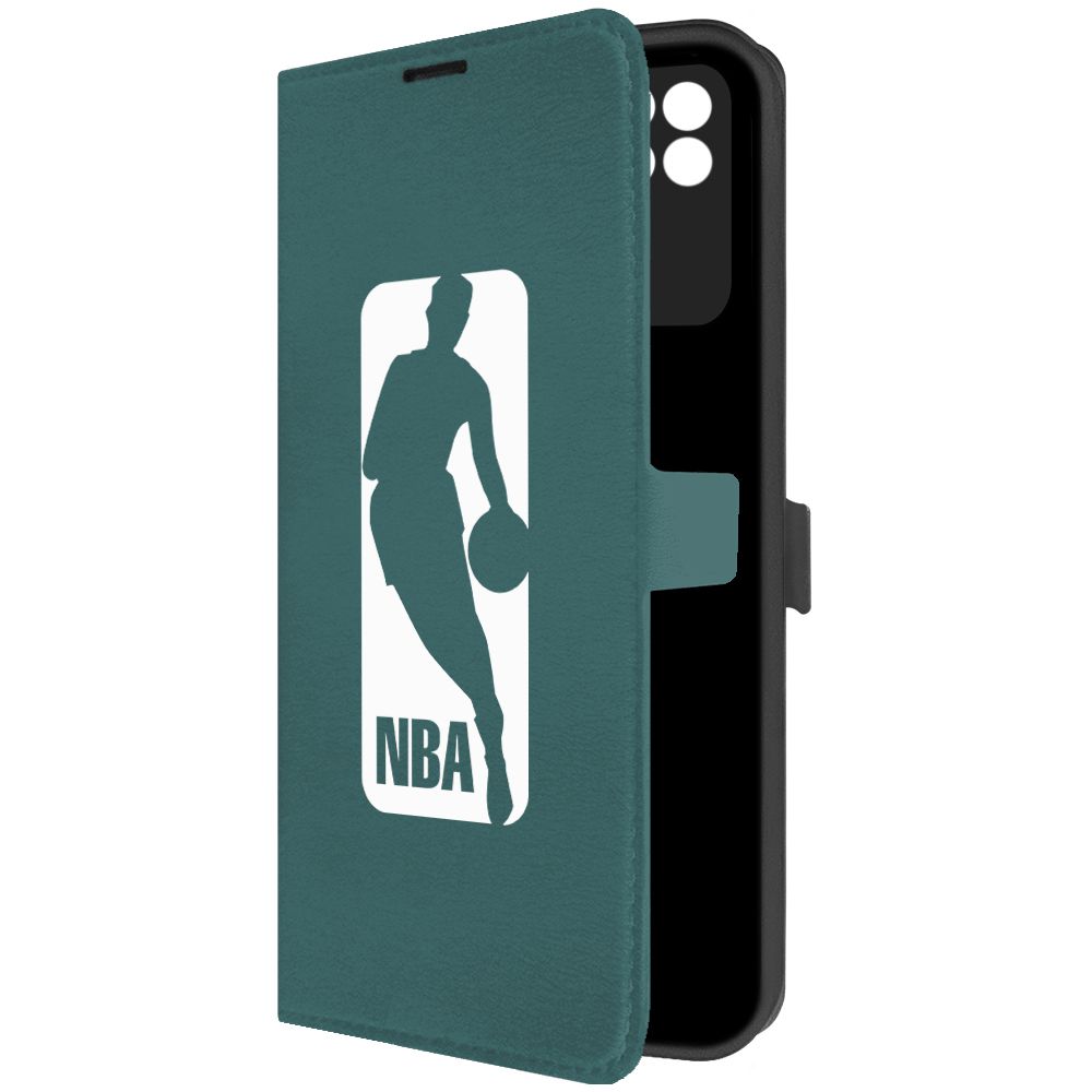

Чехол-книжка Krutoff Eco Book для Poco C40 NBA зелёный опал
