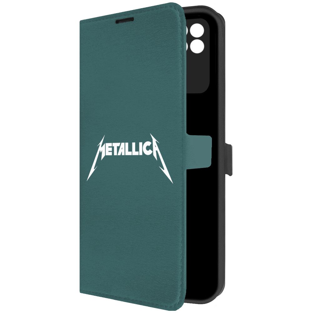

Чехол-книжка Krutoff Eco Book для Xiaomi Poco C40 Metallica (Металлика) (зелёный опал), Зеленый