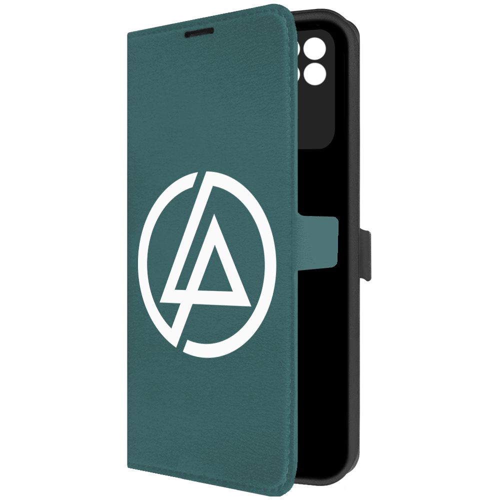 

Чехол-книжка Krutoff Eco Book для Poco C40 Linkin Park зелёный опал