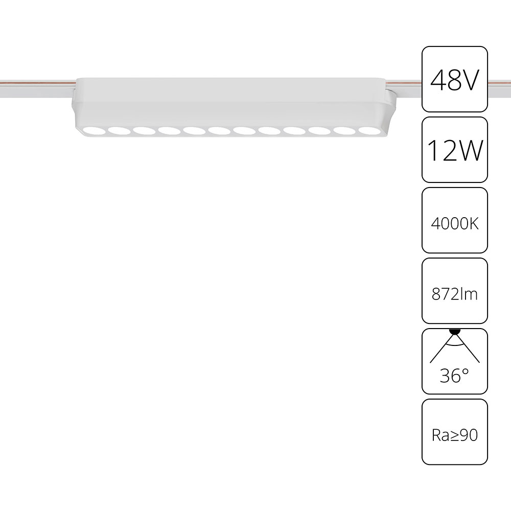 

Трековый магнитный светильник Arte Lamp Rapid A6154PL-1WH, Rapid