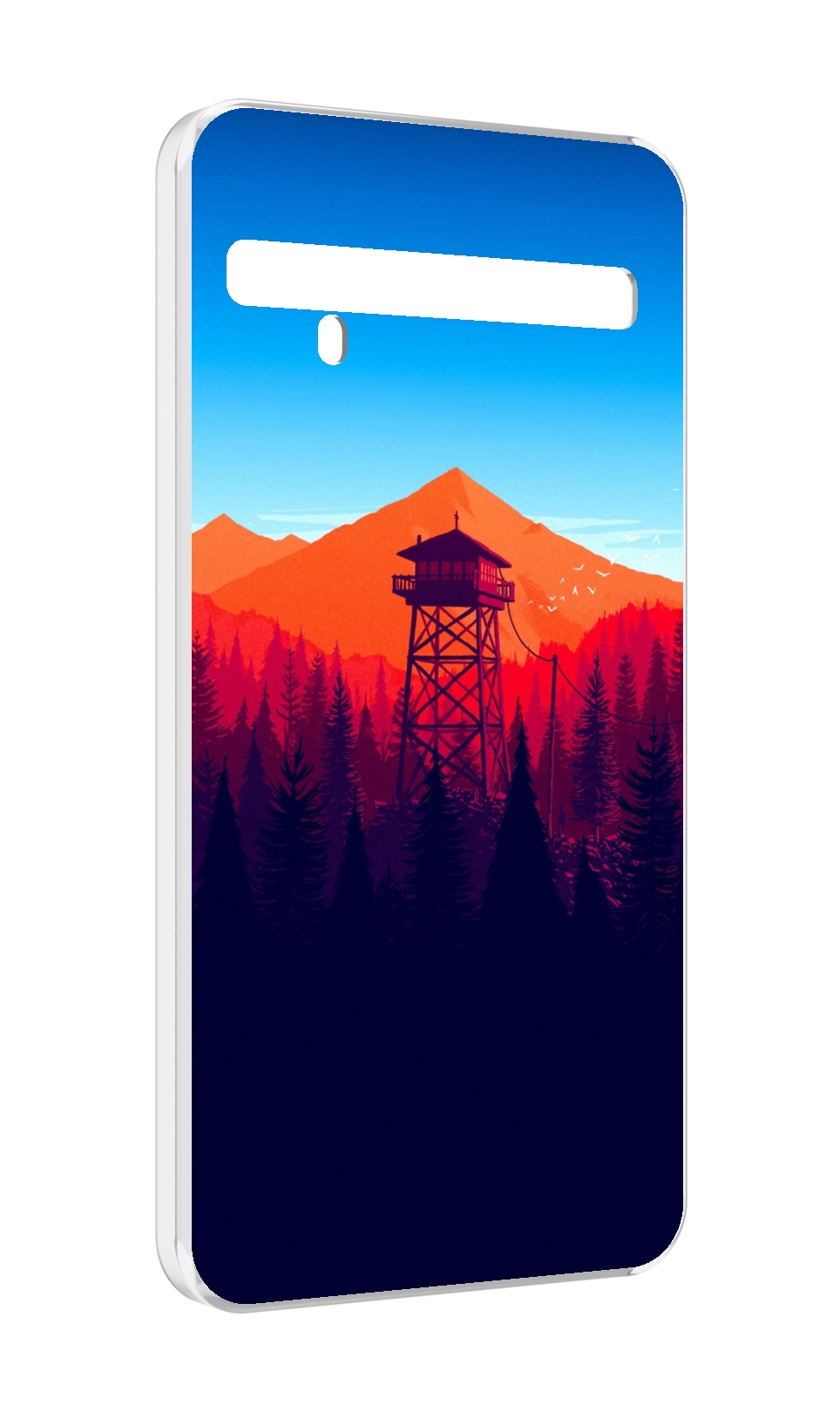 

Чехол MyPads лес с оранжевыми горами для TCL 10 Pro / TCL 10 + Plus, Прозрачный, Tocco