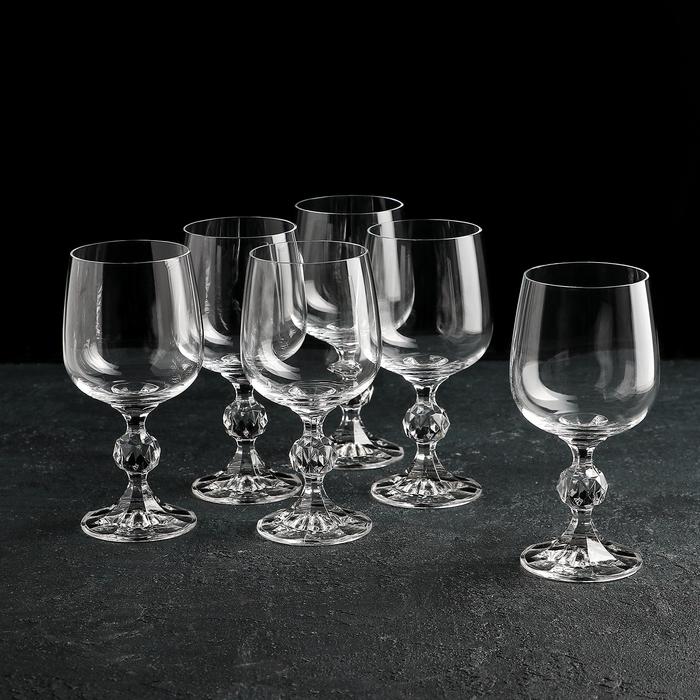 фото Набор бокалов для вина «клаудия», 230 мл, 6 шт crystal bohemia