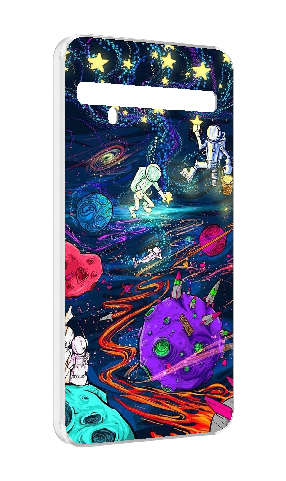 

Чехол MyPads красочный космос для TCL 10 Pro / TCL 10 + Plus, Прозрачный, Tocco