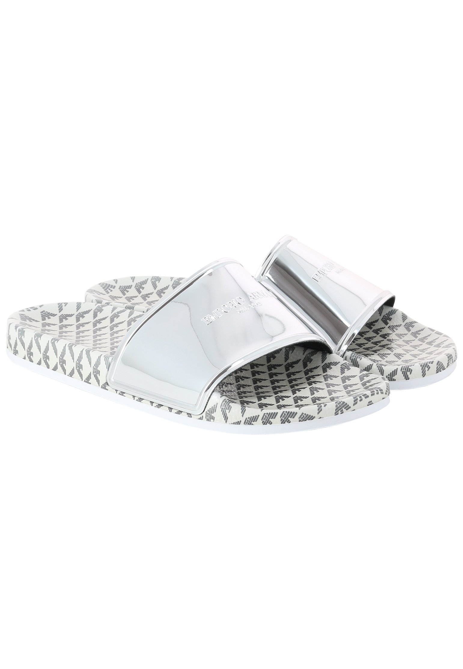 

Шлепанцы женские EMPORIO ARMANI 120551 серебряные 36 EU, 120551
