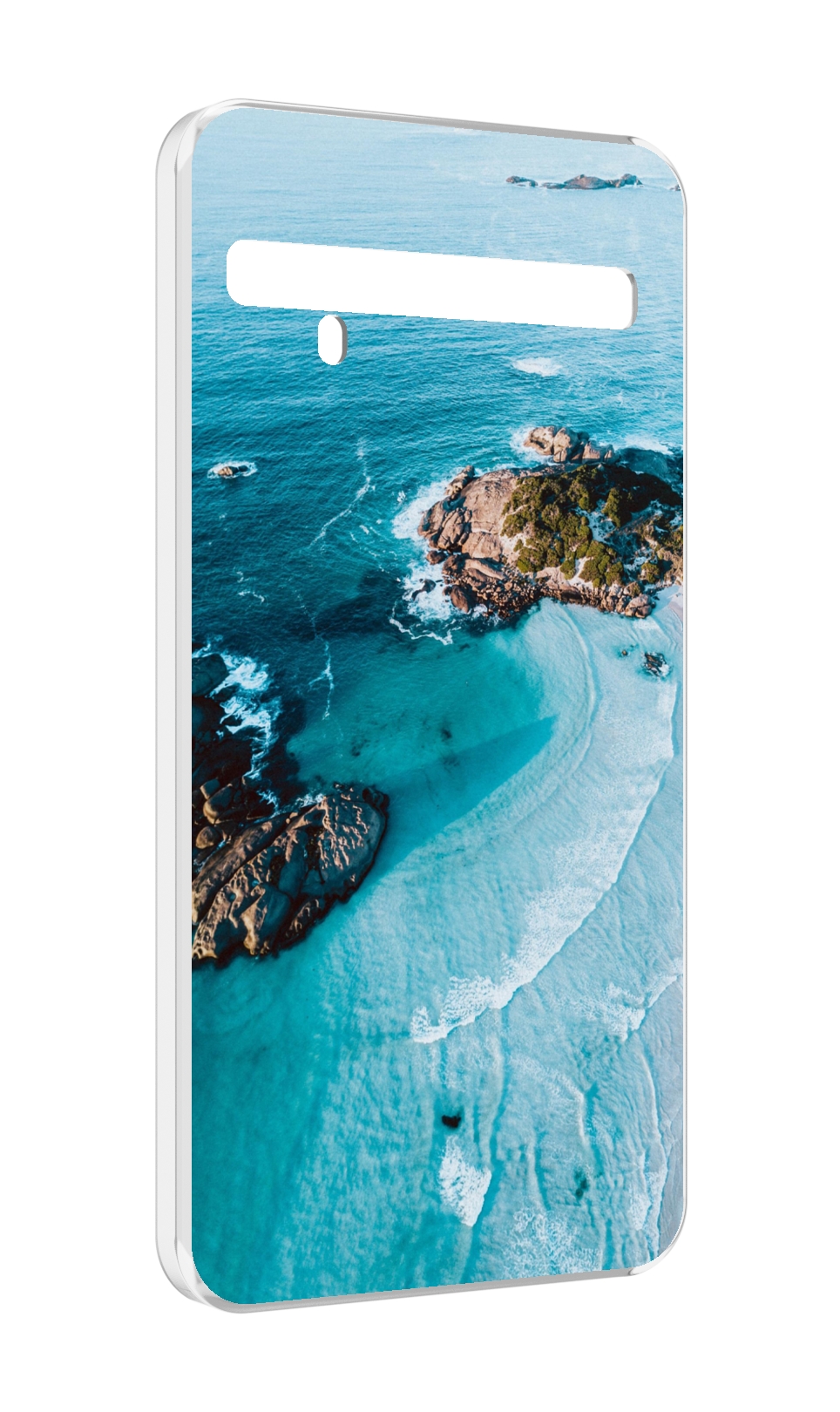 

Чехол MyPads красивый голубой залив для TCL 10 Pro / TCL 10 + Plus, Прозрачный, Tocco