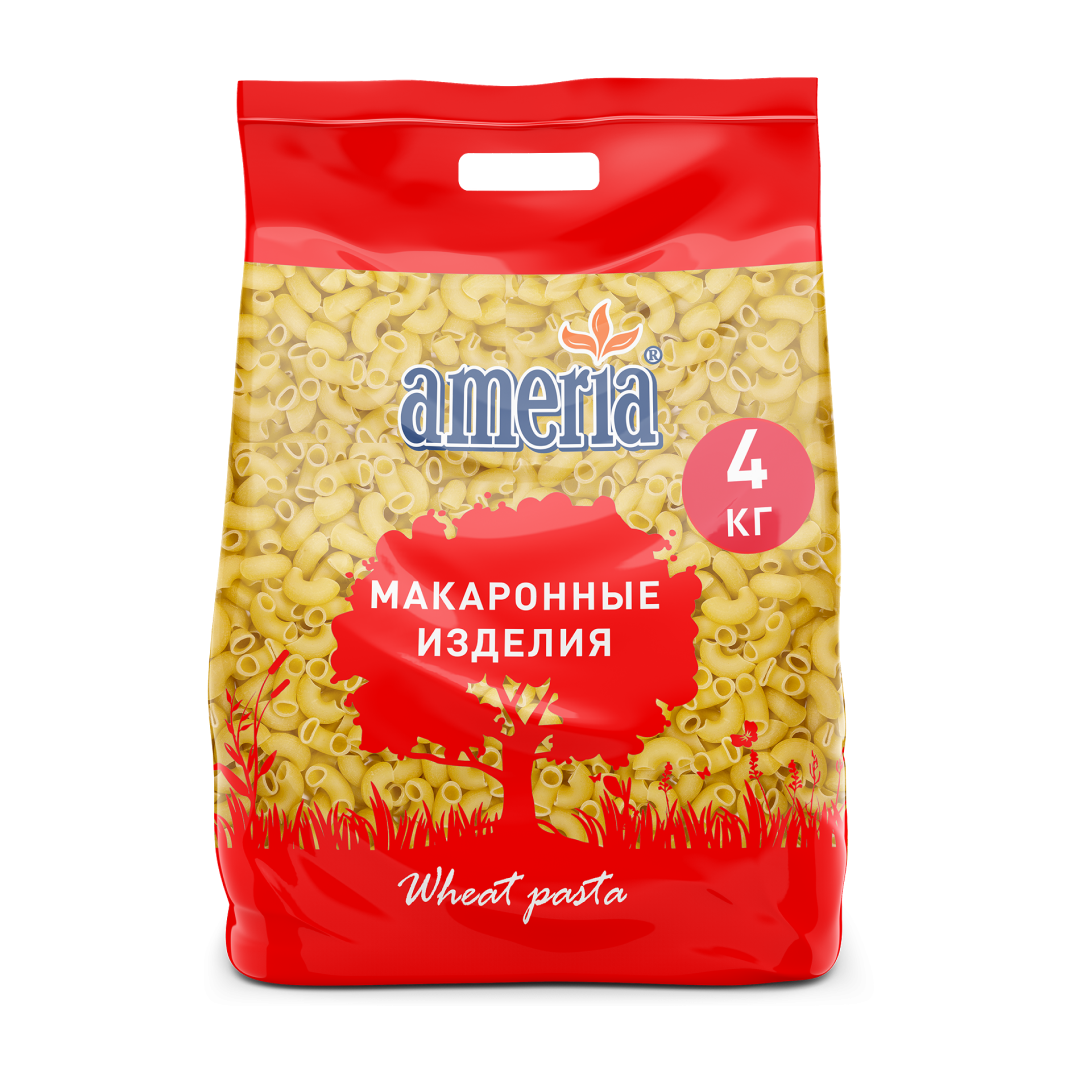 Макароны Ameria Рожки рифлёные большие №56 4кг