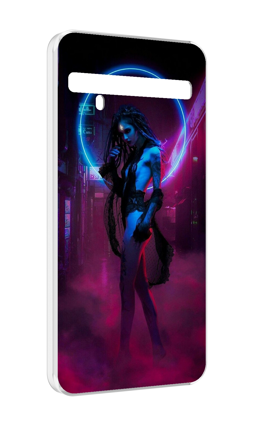 

Чехол MyPads красивая девушка в дыму неон женский для TCL 10 Pro / TCL 10 + Plus, Прозрачный, Tocco