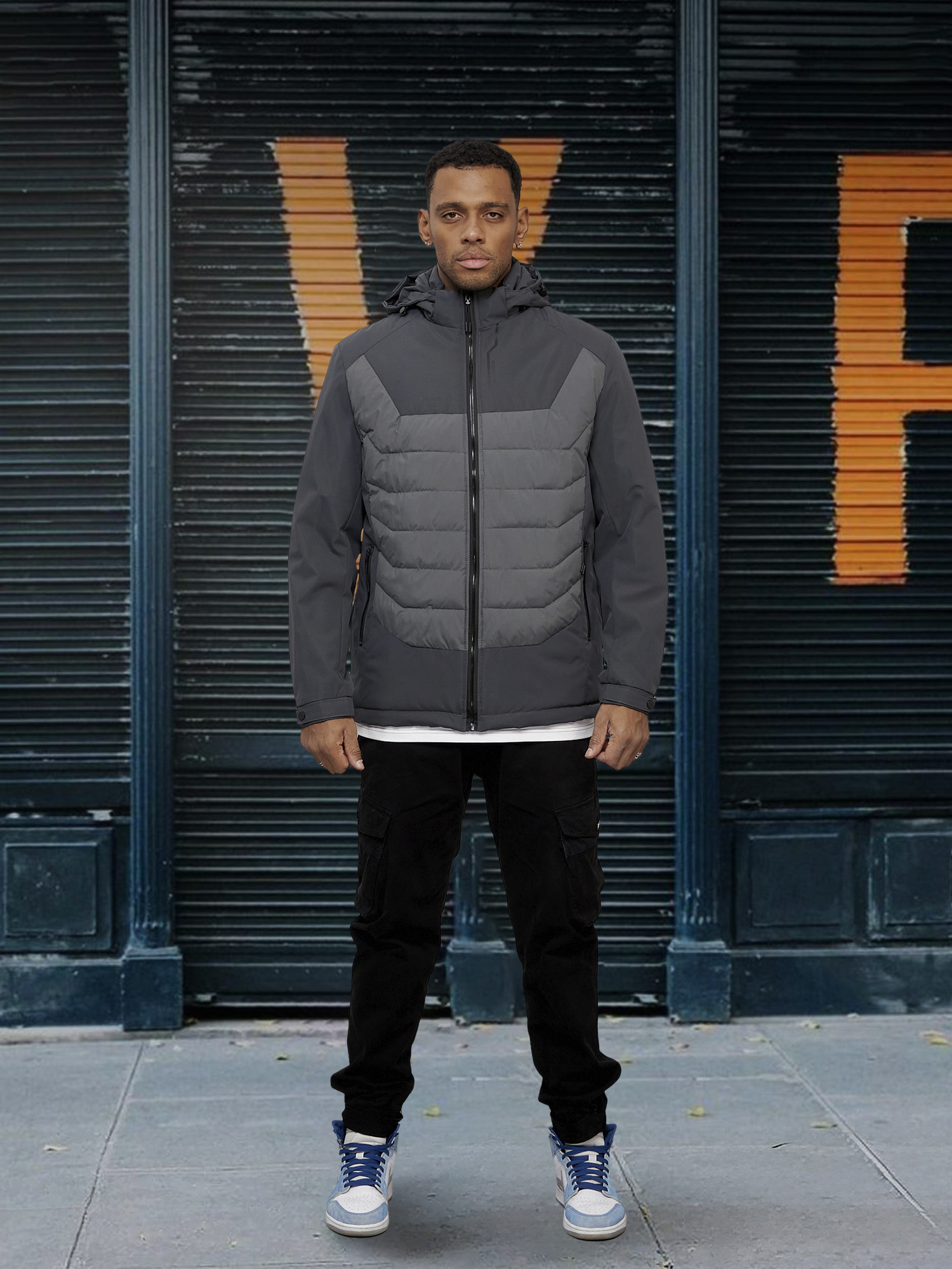 

Куртка мужская NoBrand OI-7302 серая XXL, Серый, OI-7302
