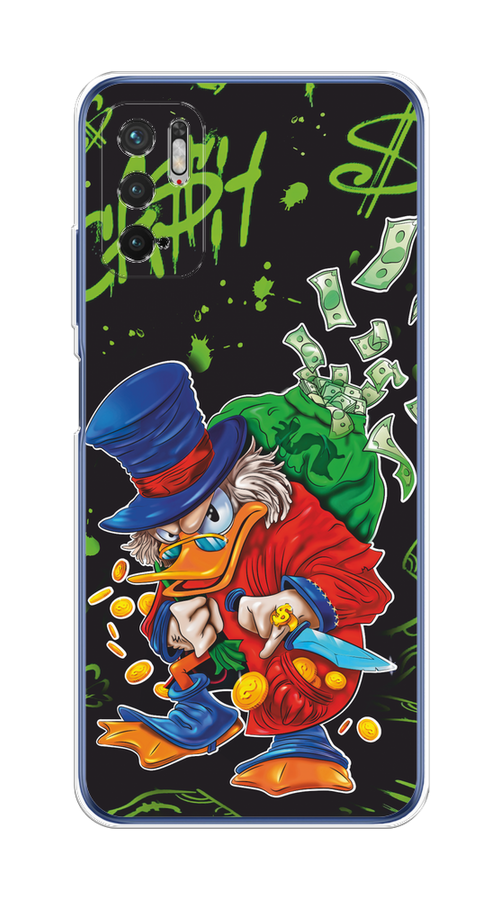 

Чехол на Xiaomi Redmi Note 10T/10 5G, Poco M3 Pro "Скрудж Макдак с мешком денег", Красный;синий;зеленый;черный, 310850-1