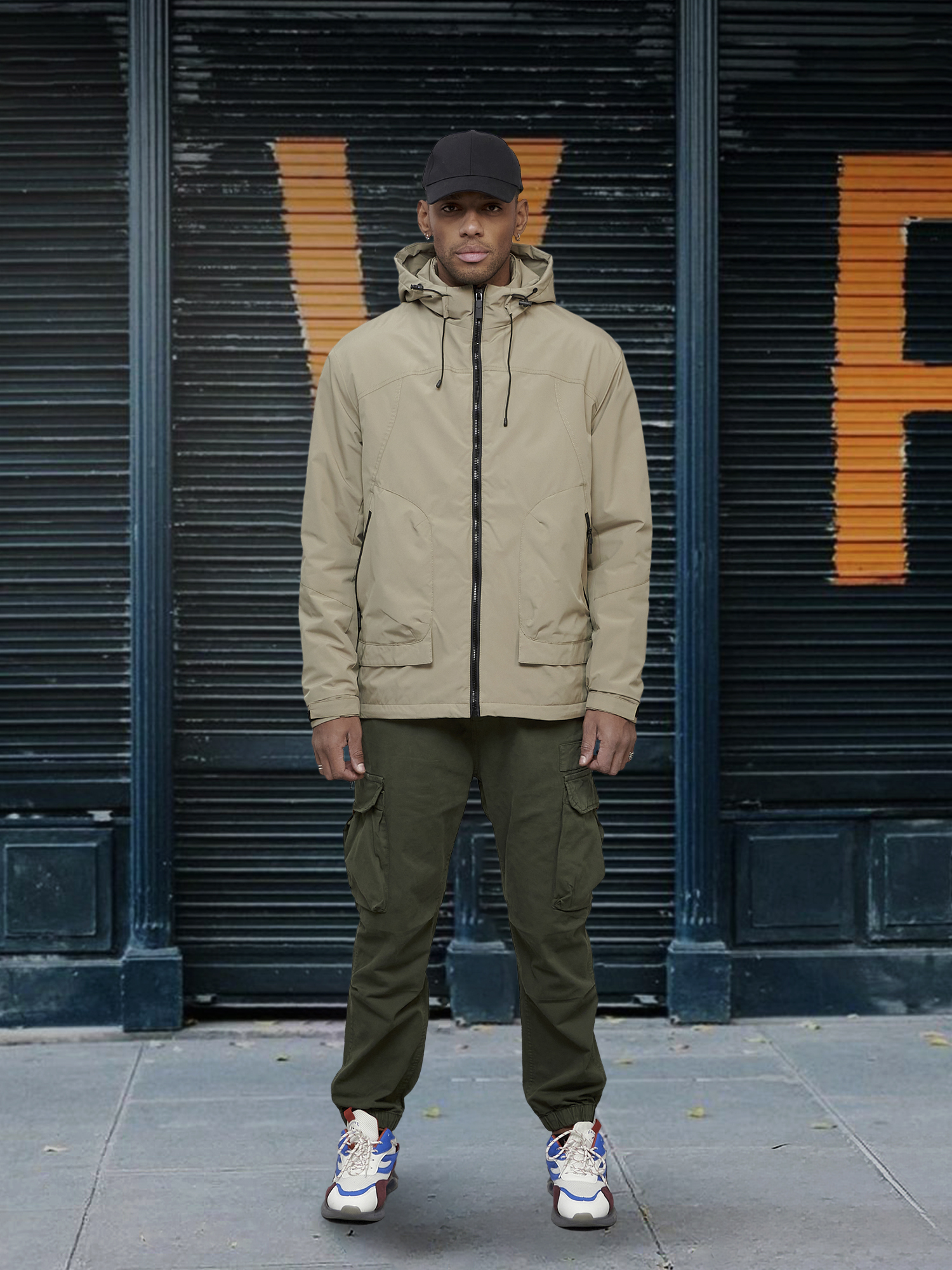 

Куртка мужская NoBrand OI-7322 бежевая XXL, Бежевый, OI-7322