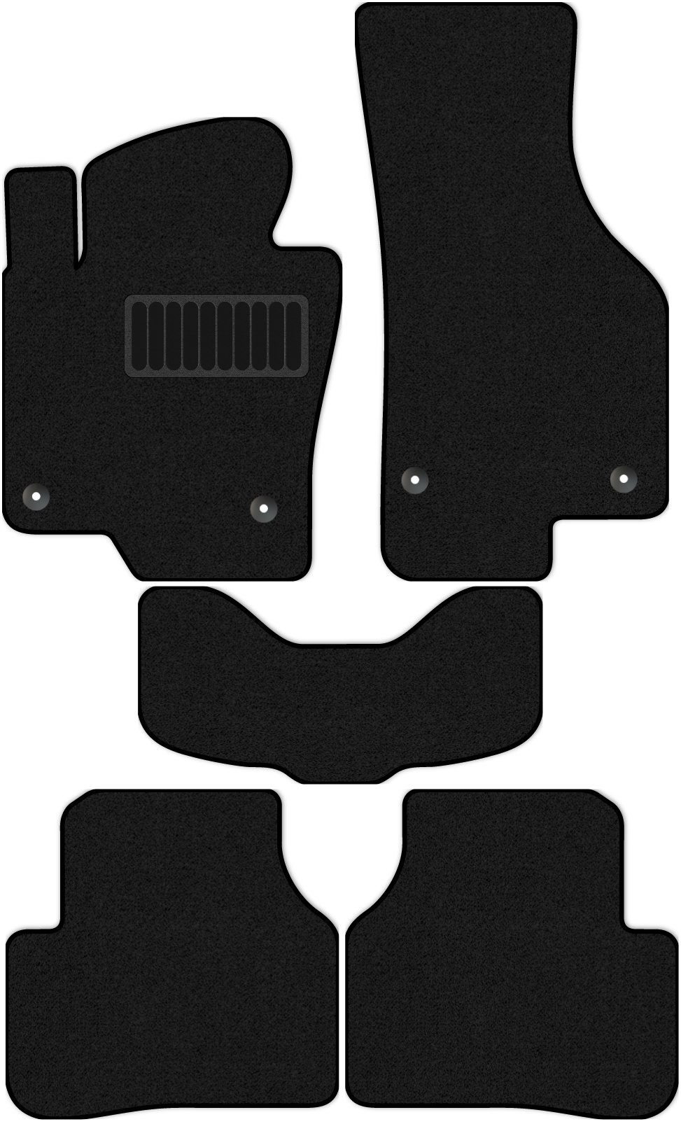 фото Коврики текстильные allmone стандарт для volkswagen passat vi, vii b7, b6 2005 - 2015