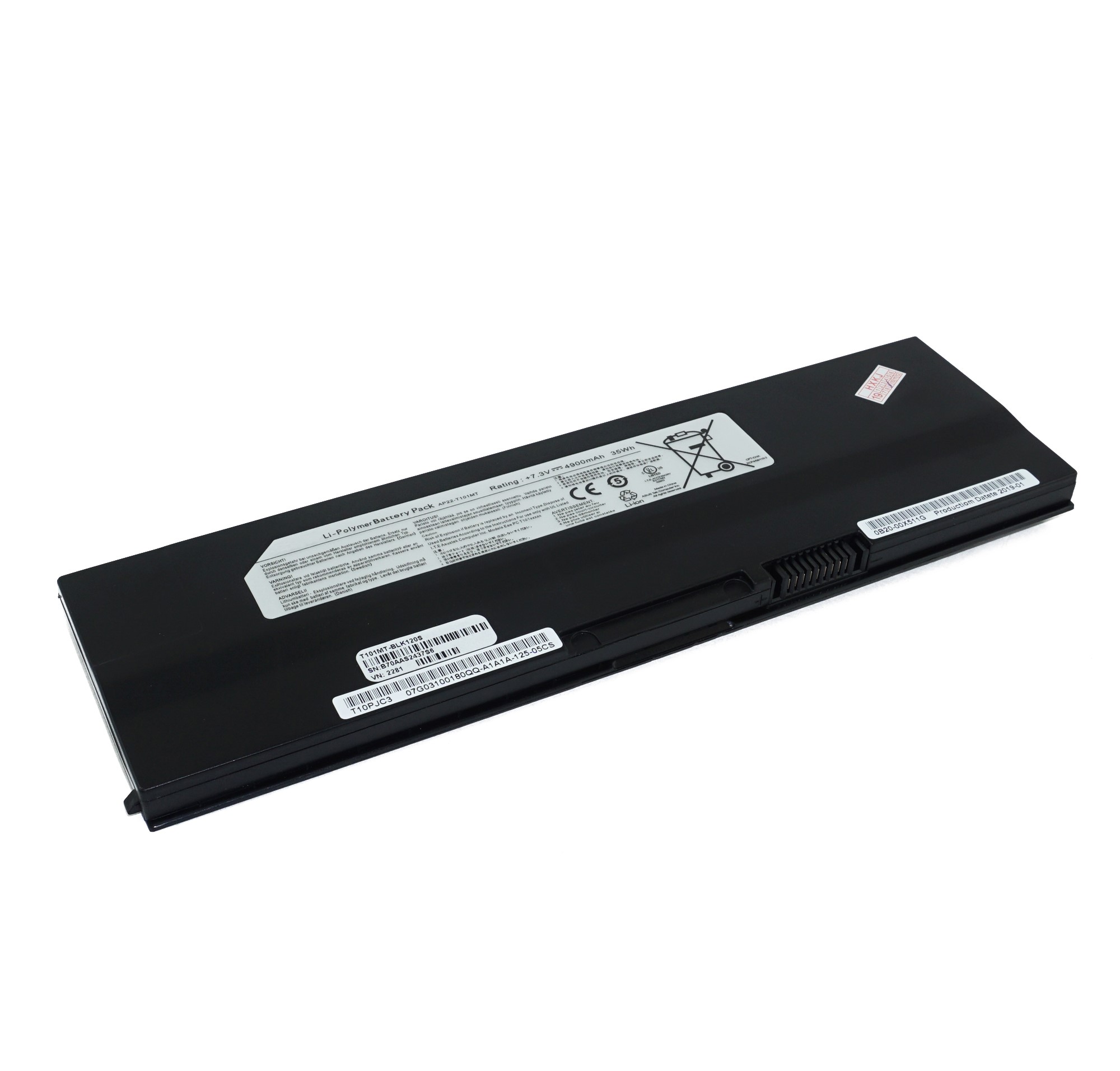 

Аккумулятор для ноутбука Asus AP22-T101MT 4900 мАч 7,3В (90-0A1Q2B1000Q), AP22-T101MT