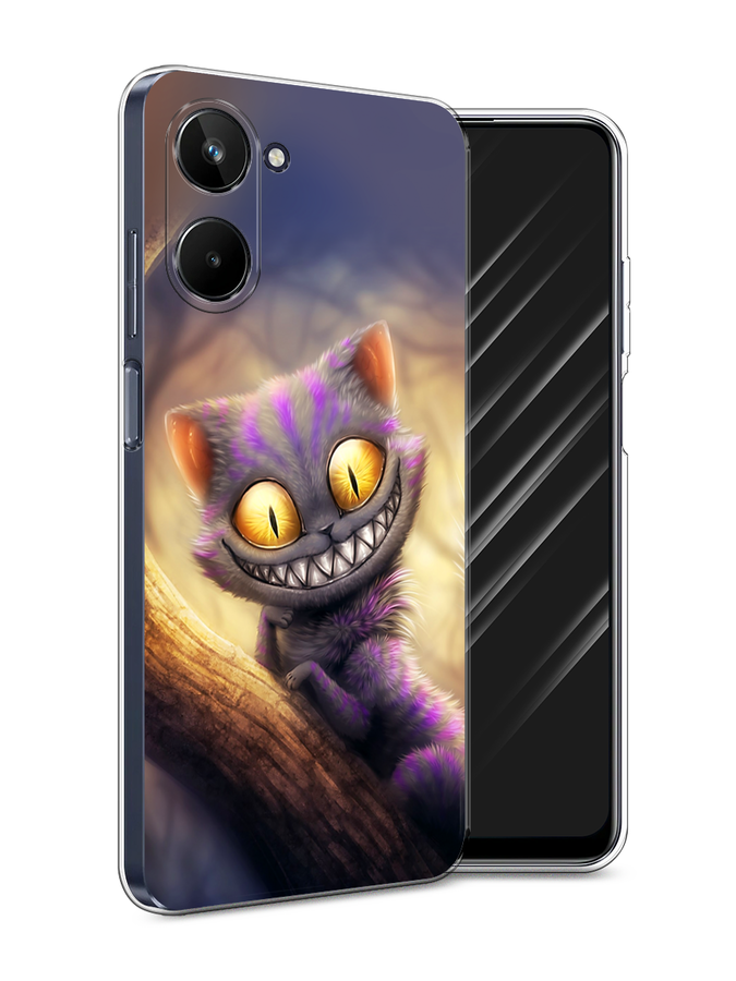 

Чехол Awog на Realme 10 5G "Cheshire Cat", Фиолетовый;желтый, 2512650-1