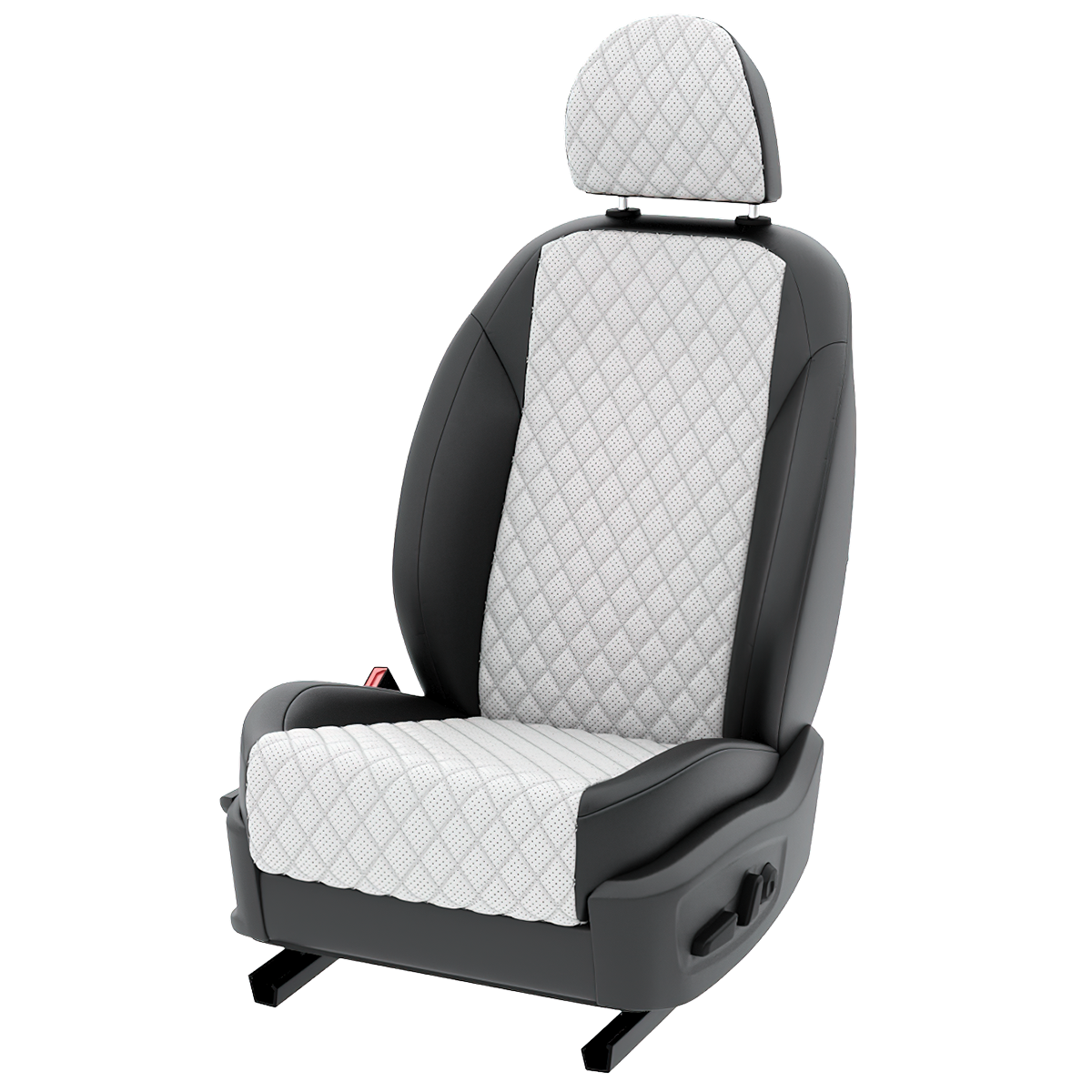 

Чехлы Автолето Мерседес с класс седан W 140 белый черный экокожа с ромбом LA556C97, 420