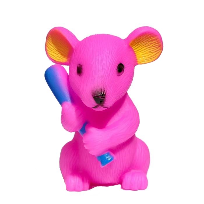 Игрушка Пижон пищащая Мышь для собак, 9 см, розовая