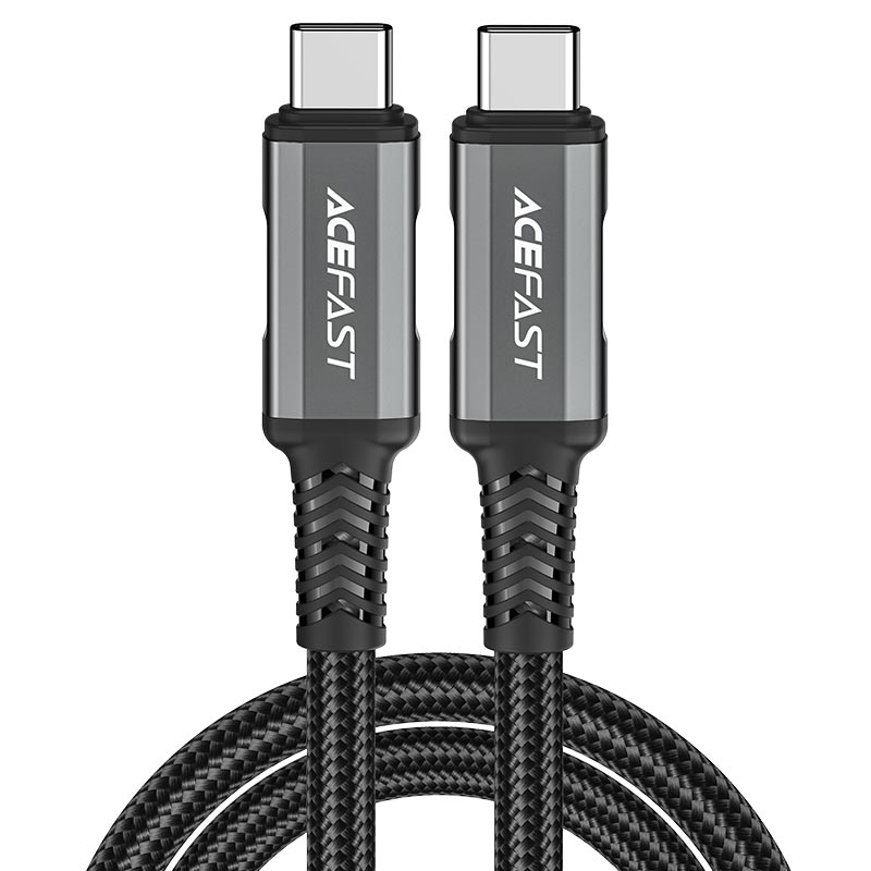 Кабель ACEFAST C1-09 USB-C to USB-C PD 100W Data (audio/video) Charging Cable, черно-серый