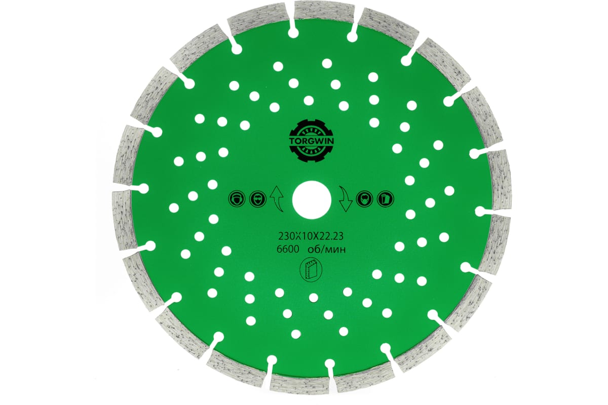 Алмазный диск сегментированный 230х10х2.6х22.23 мм TORGWIN 106AG-TG23022СО