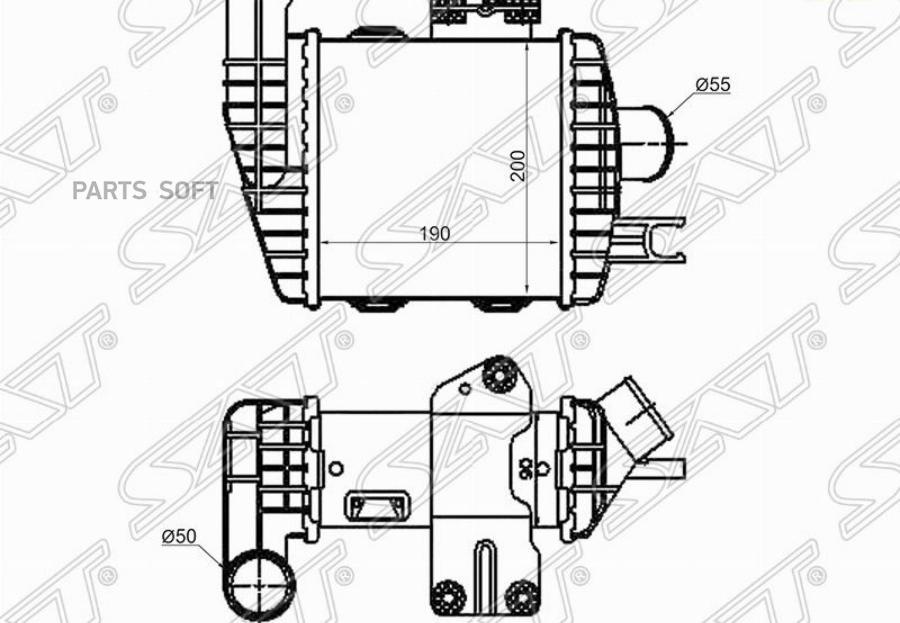 

Радиатор Интеркулера Hyundai Tucson 04-09/Kia Sportage 04-09 Sat арт. ST-28271-27250