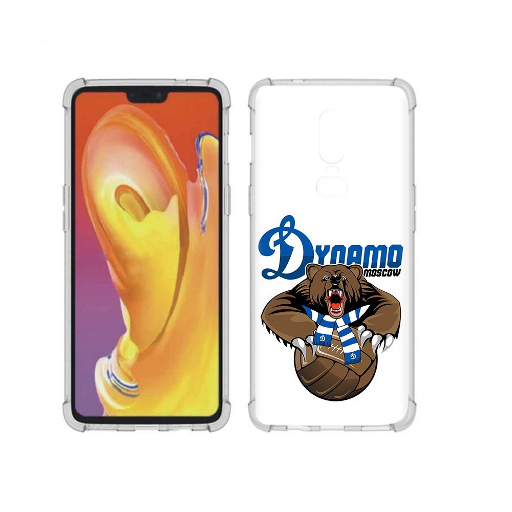 

Чехол MyPads Tocco для OnePlus 6 ФК Динамо медведь, Прозрачный, Tocco