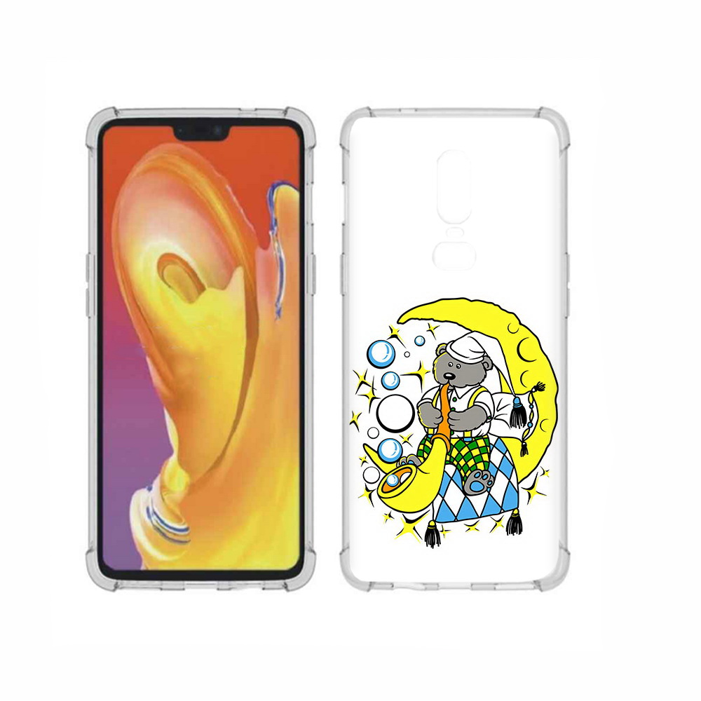 

Чехол MyPads Tocco для OnePlus 6 Сырная луна, Прозрачный, Tocco