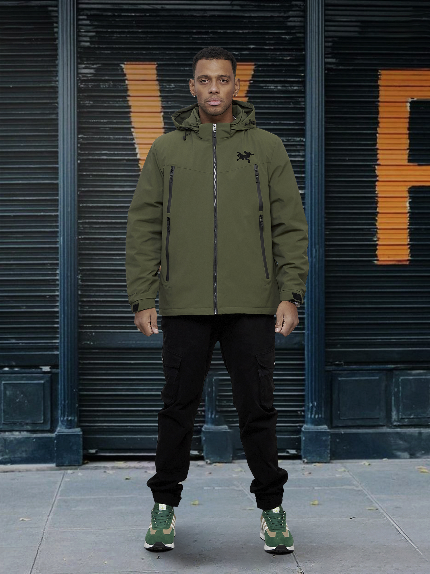 

Куртка мужская NoBrand OI-803 хаки 4XL, OI-803