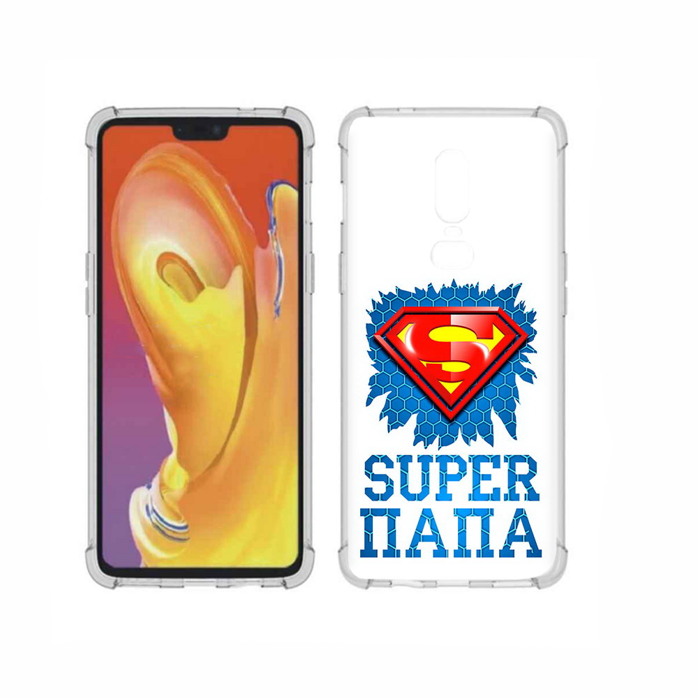 

Чехол MyPads Tocco для OnePlus 6 Супер Папа, Прозрачный, Tocco