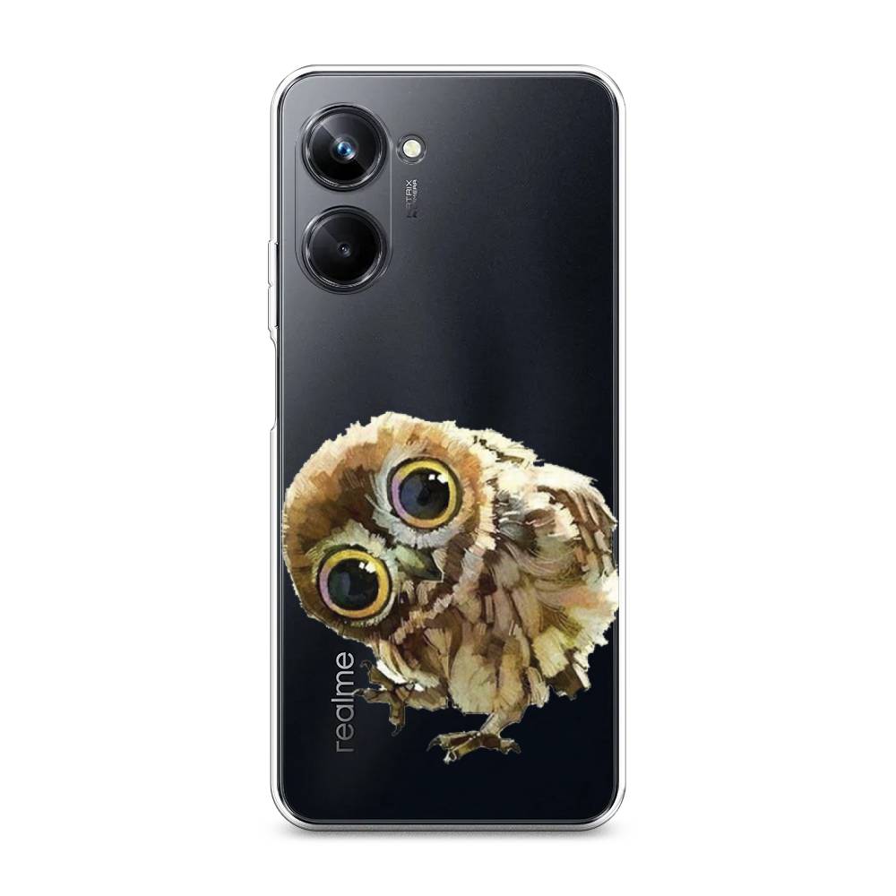 

Чехол Awog на Realme 10 Pro "Любопытный совенок", Коричневый;белый;прозрачный, 2512550-1