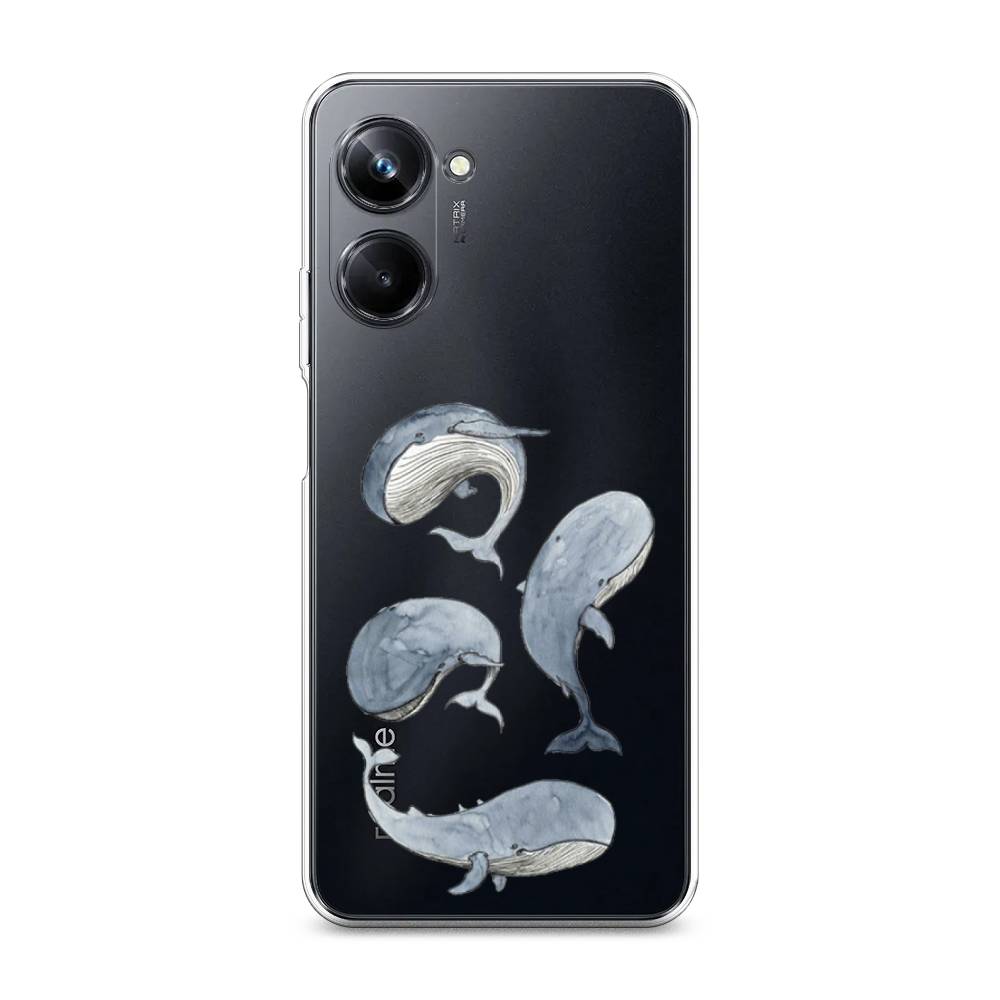 

Чехол Awog на Realme 10 Pro "Киты", Голубой;белый;прозрачный, 2512550-1