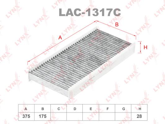 

Фильтр Салона Угольный Lac-1317c Nsin0019689969 LYNXauto арт. LAC1317C