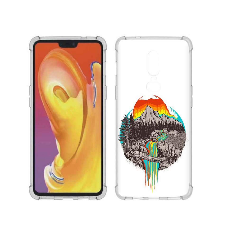 

Чехол MyPads Tocco для OnePlus 6 Радужный водопад, Прозрачный, Tocco