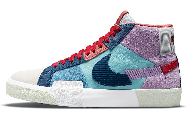 

Кеды унисекс Nike Blazer PRM blue mosaic разноцветные 39 EU, Разноцветный, Blazer PRM blue mosaic