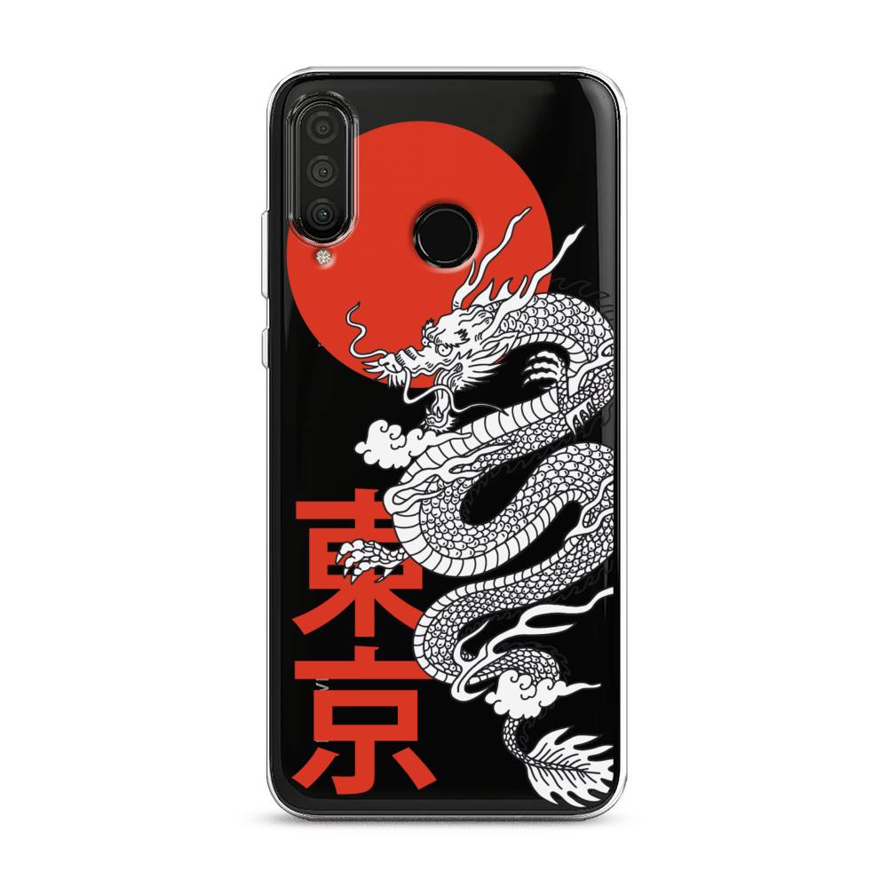 

Чехол на Huawei P30 Lite/Honor 20S/20 Lite 2020 "Китайский дракон", Черный;красный;белый, 610750-1